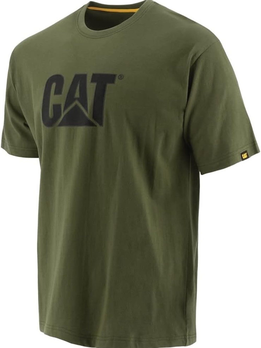 Caterpillar () Men's Olive Green Logo Short-Sleeve Tee